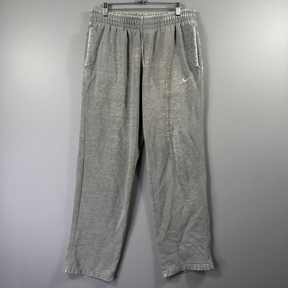 Nike Athletic Dept Sweatpants Mens Medium Gray Fleece Elastic Waist Pockets